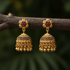 Micro Forming Gold Finish Jhumka