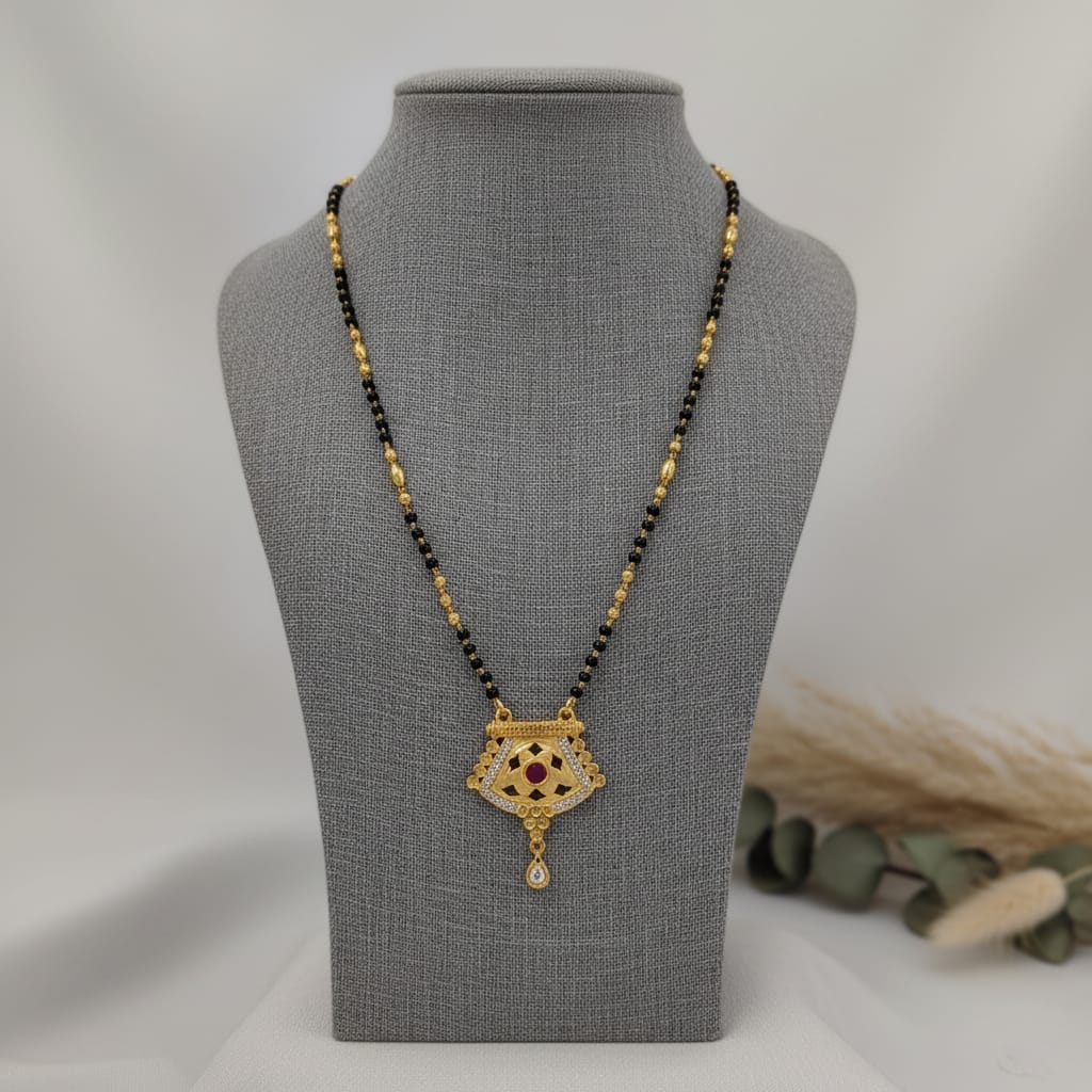 Micro Forming Sunburst CZ Mangalsutra