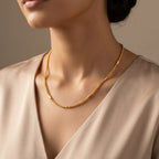 Micro Gold Bar Link Rope Chain