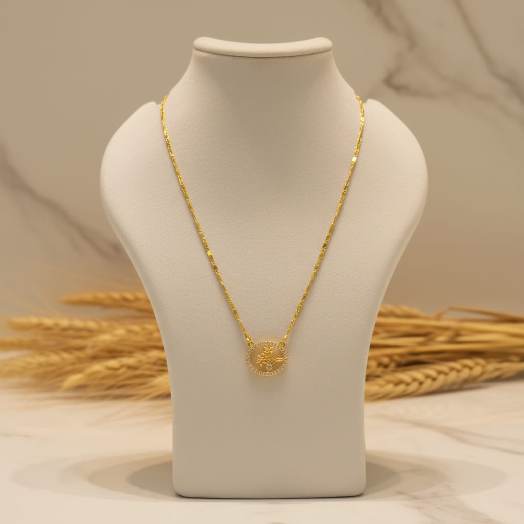 Micro Gold Chain Pendant