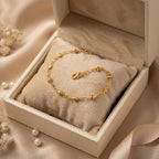 Micro Gold Forming 3D Star Link Chain Bracelet 