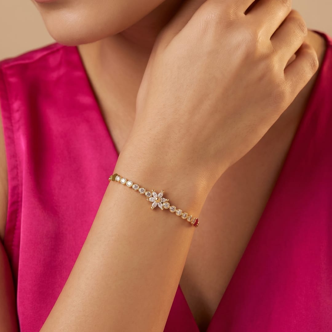 Micro Gold Forming CZ  Bracelet