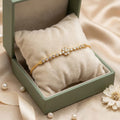 Micro Gold Forming CZ Flower Chain Bracelet