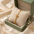 Micro Gold Forming CZ circle Bracelet