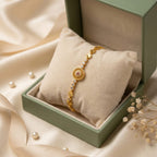 Micro Gold Forming CZ circle Bracelet