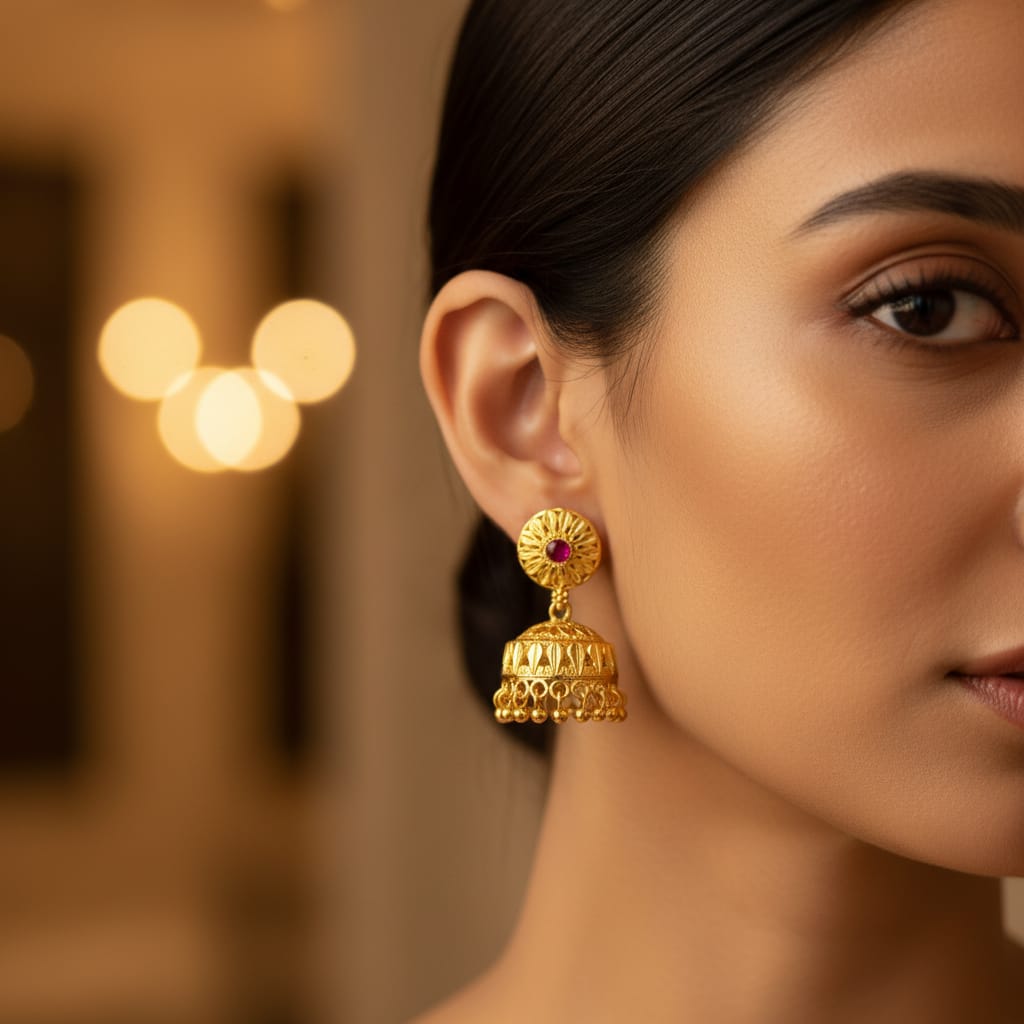 Micro Gold Jhumki 