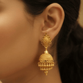  Micro Gold Plated 3 layer jhumka 