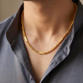Micro Gold Plated Bar Link Chain