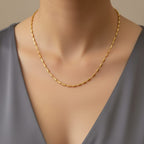 Micro Gold Plated Barrel Bead Chain