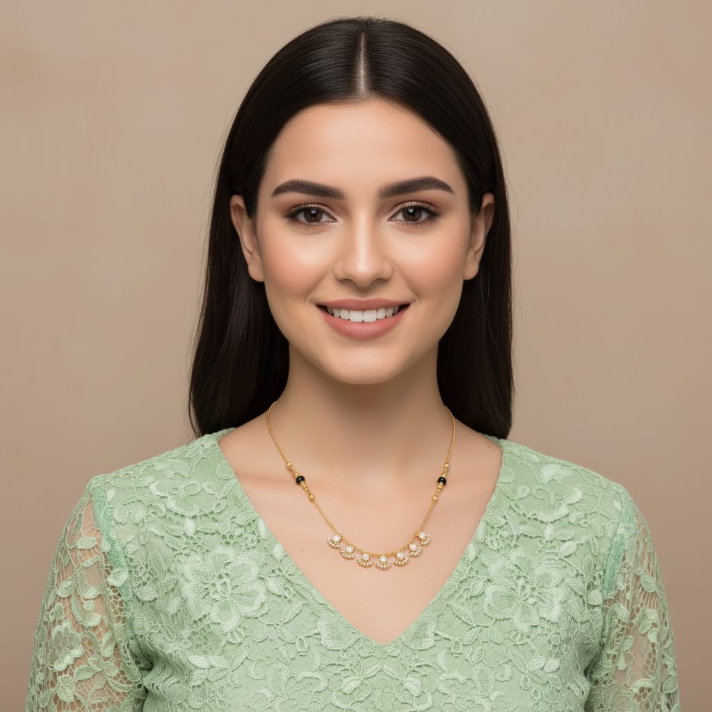 Micro Gold Plated CZ Mangalsutra