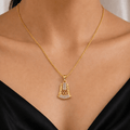 Micro Gold Plated Chain CZ Pendant