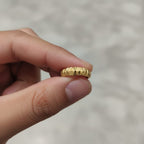 Micro Gold Plated Croissant Dome Ring