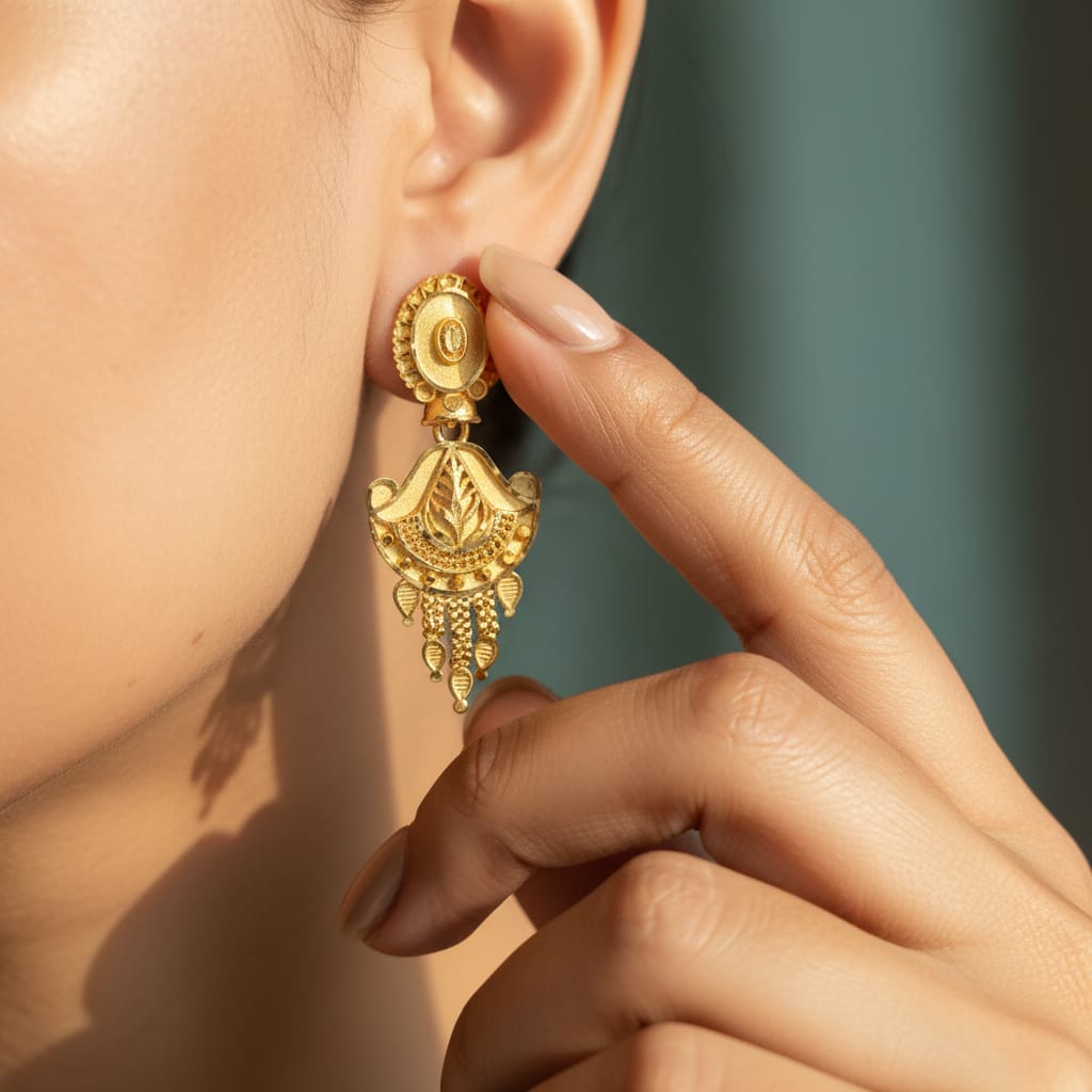 Micro Gold Plated Dangle Earrings