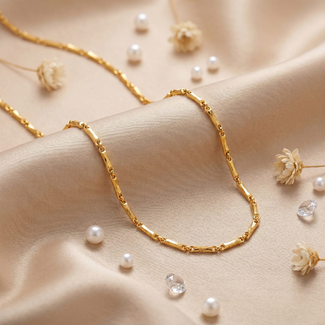 Micro Gold Plated Diagonal Cut Chain