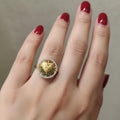 Micro Gold Plated Ganesh Heart Halo Ring