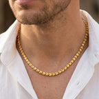 Micro Gold Plated Heart Link Chain
