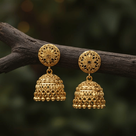 Micro Gold Plated Jhumaka Earrings