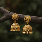 Micro Gold Plated Jhumaka Earrings