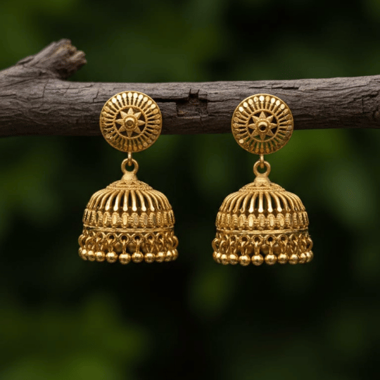 Micro Gold Plated Jhumka Earrings