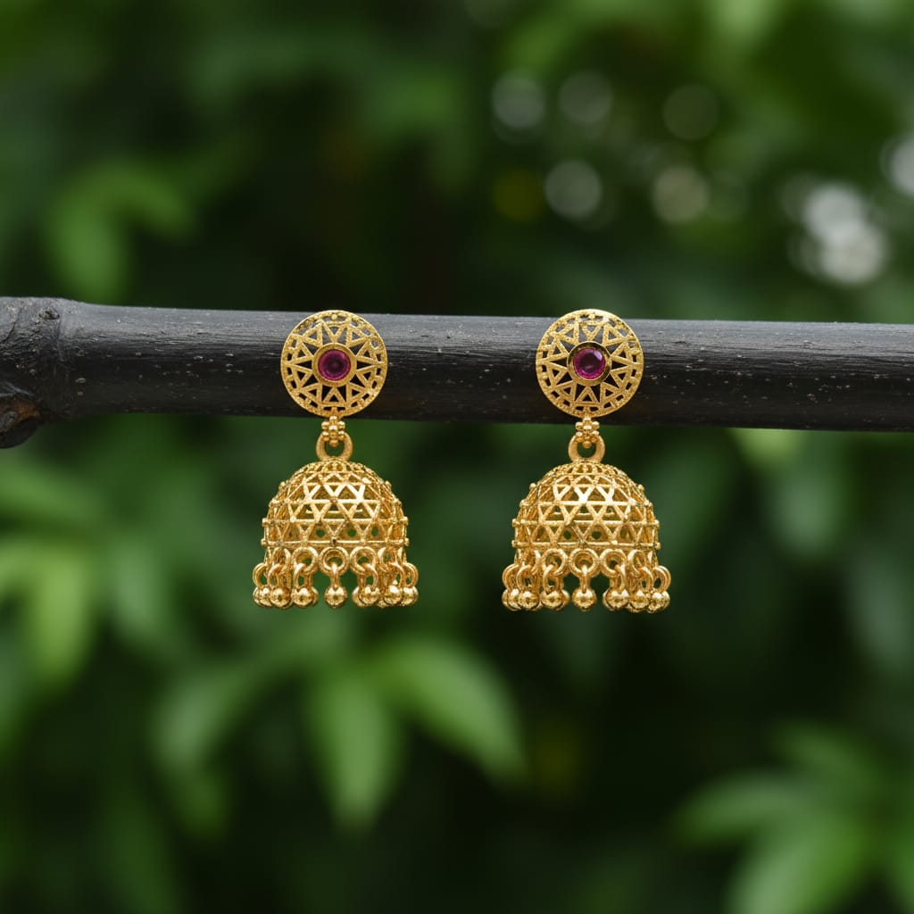 Micro Gold Plated Jhumka Earring`s