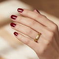 Micro Gold Plated Matte Dome Ring 