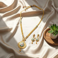 Micro Gold Plated Meenakari Long Chain Set&nbsp;