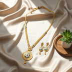 Micro Gold Plated Meenakari Long Chain Set&nbsp;