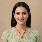 Micro Gold Plated Peacock CZ Mangalsutra