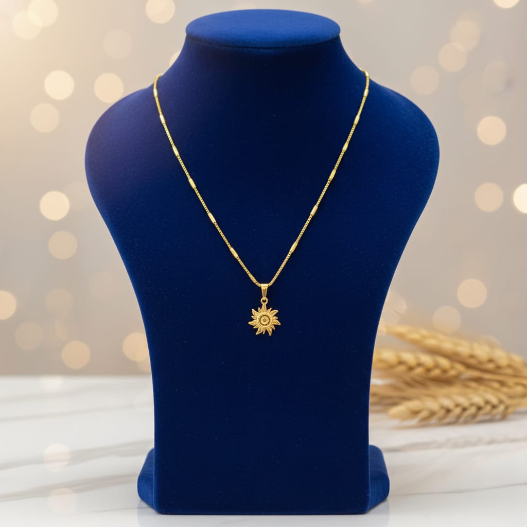 Micro Gold Plated Pendant with Chain