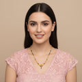 Micro Gold Plated Ruby Stone Mangalsutra