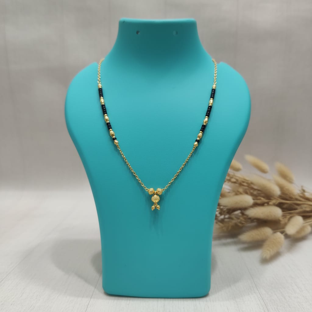 Micro Gold Plated Twin Wati Pendant Mangalsutra