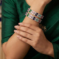 Multicolour CZ Bangle Set