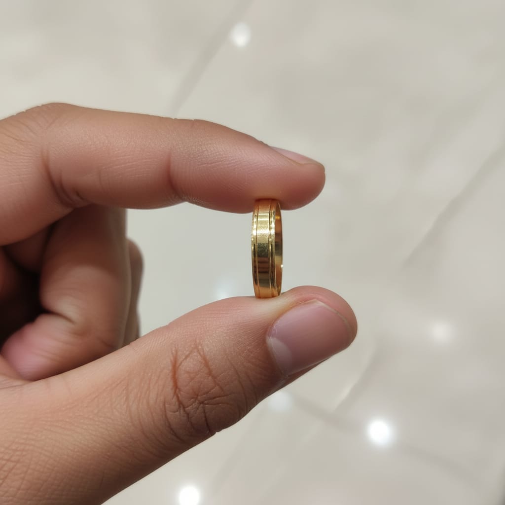 Roman Numeral Micro Gold Ring