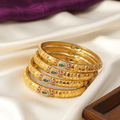 One Gram Gold Antique Engraved Bangles