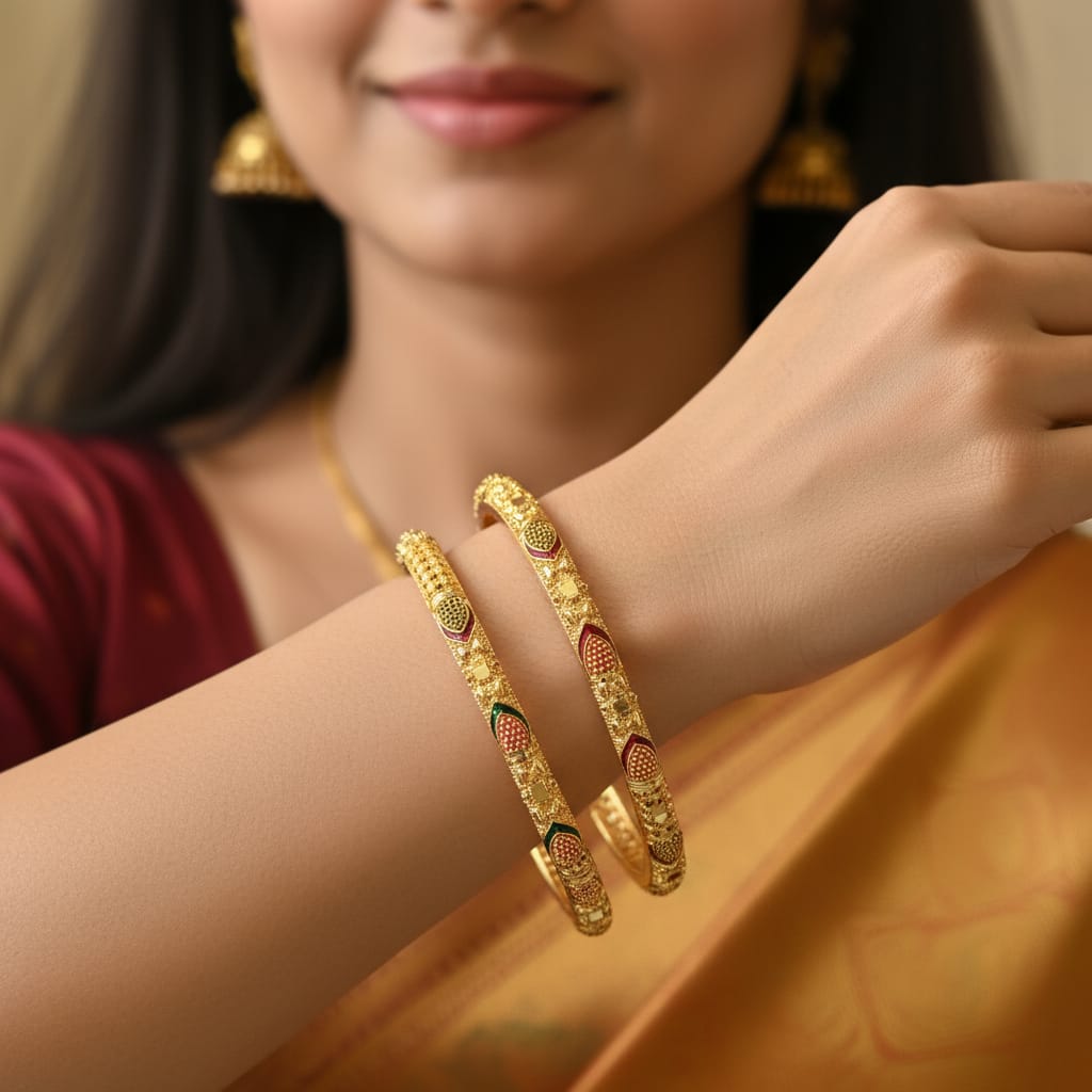 One Gram Gold Bangles Set