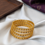 One Gram Gold Bangles with Multicolour CZ Stones