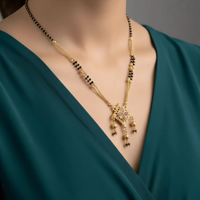 One Gram Gold Double Chain Mangalsutra