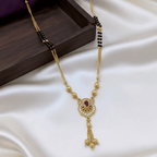 One Gram Gold Mangalsutra with Ruby Stone