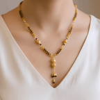 One Gram Gold Mangalsutra with Tassel Pendant