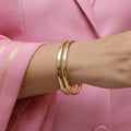 One Gram Gold Plain Bangles 