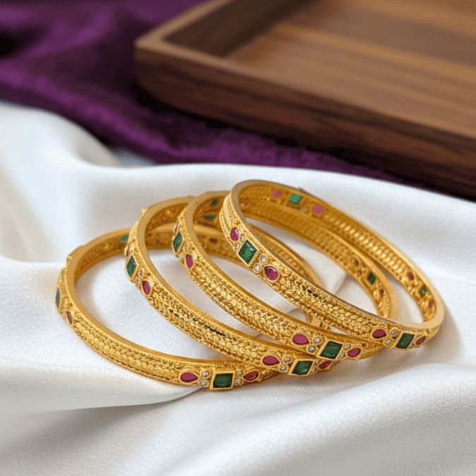 One Gram Gold Slim Bangles 