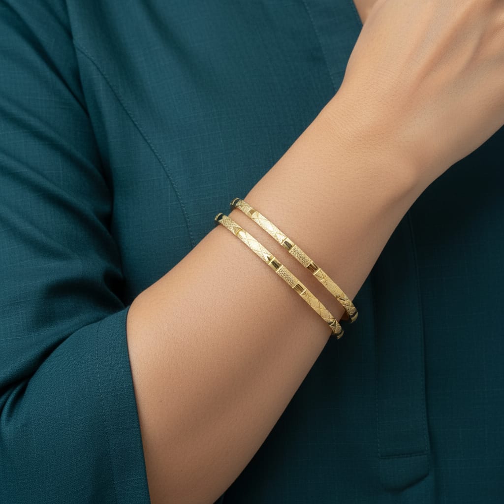One Gram Gold checkered Bangles