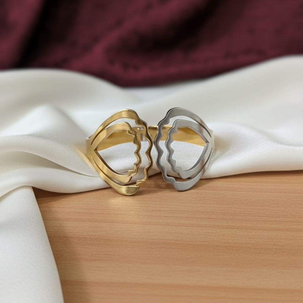 Open Heart Layered Statement Ring