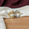 Open Heart Layered Statement Ring