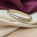 Pavé Trio Slider Gold-Tone Bangle