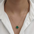 Premium Anti-Tarnish Steel Four-Leaf Clover Pendant Chain