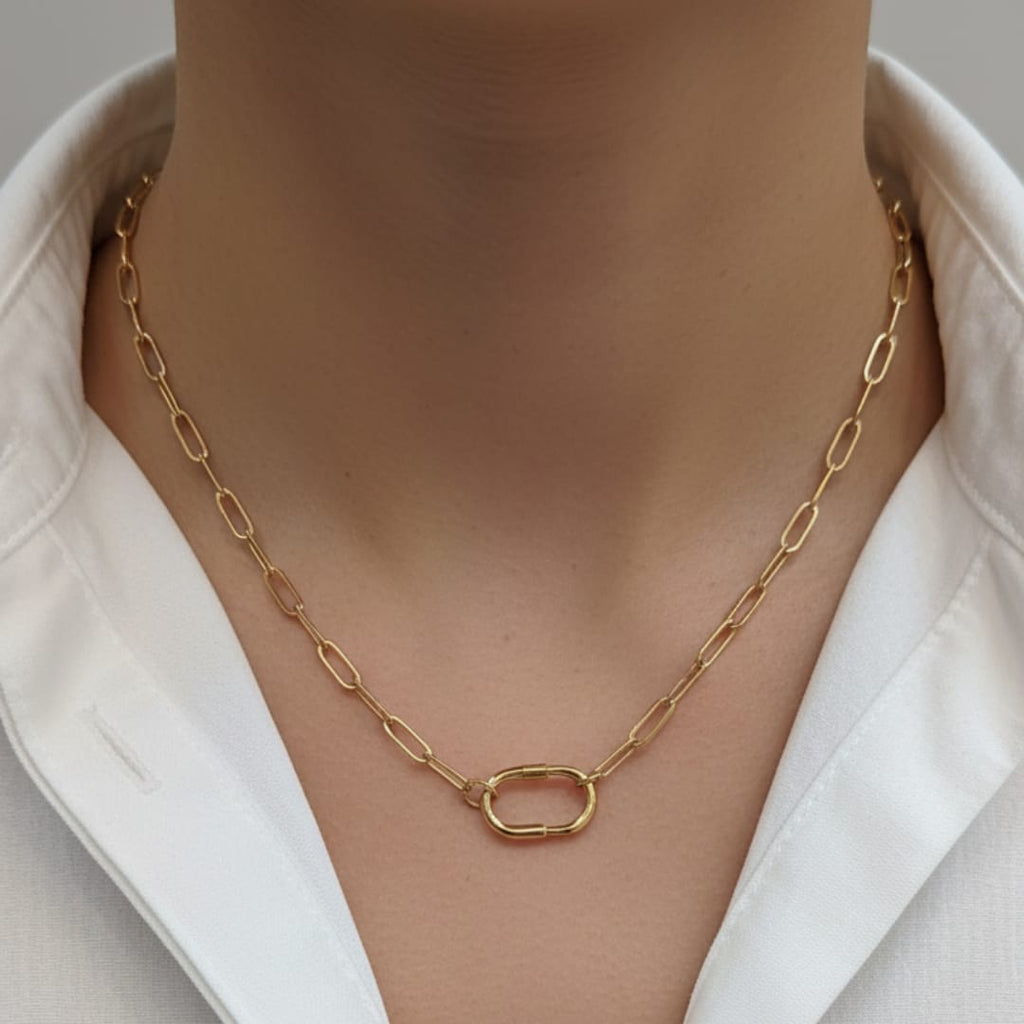 Premium Anti-Tarnish Steel Gold Clasp Chain