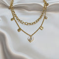Premium Anti-Tarnish Steel Layered Heart Charm Chain