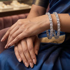 Princess-Cut Zircon Bangle Set
