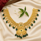 Rajwadi Antique Gold Necklace Sett